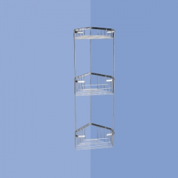 Origins Living Gedy Triple Corner Basket - Chrome