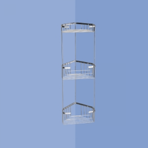 Origins Living Gedy Triple Corner Basket - Chrome