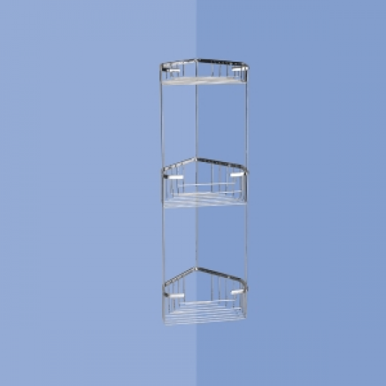 Ebzone ! Origins Living Gedy Triple Corner Basket - Chrome