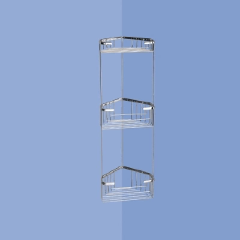 Origins Living Gedy Triple Corner Basket - Chrome