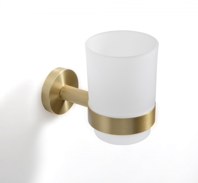 Bathroom Tumblers TRN-111001-BB Origins Living Turner Tumbler Holder - Brushed Brass TRN-111001-BB