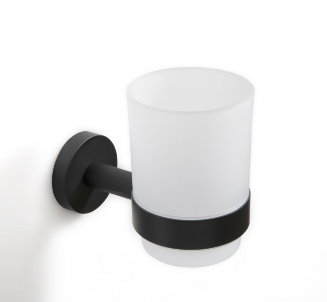 Bathroom Tumblers TRN-111001-BK Origins Living Turner Tumbler Holder - Black TRN-111001-BK