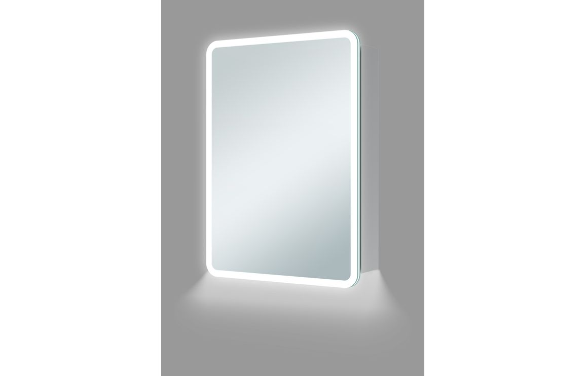 Bathroom Wall Cabinets DIMS0124 Akari 500mm 1 Door LED Mirrored Cabinet