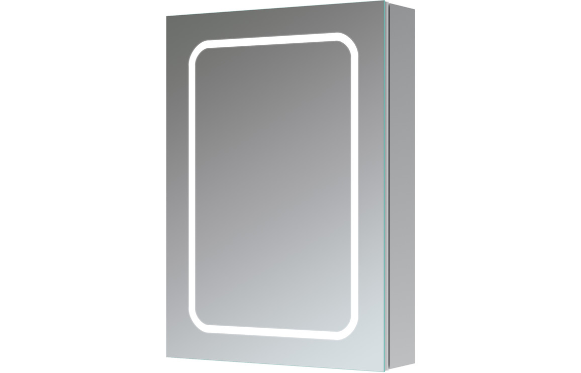 Bathroom Wall Cabinets DIMS0114 Rika 500mm 1 Door Front-Lit LED Mirror Cabinet
