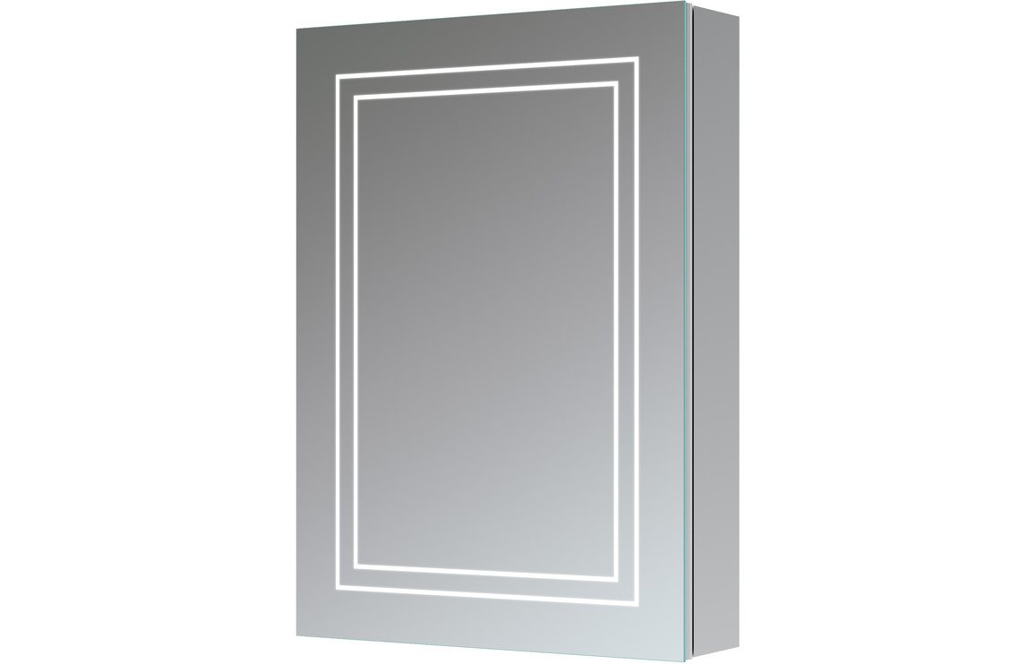 Bathroom Wall Cabinets DIMS0118 Suki 500mm 1 Door Front-Lit LED Mirror Cabinet