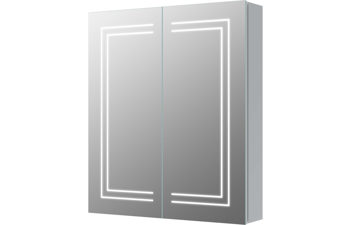 Bathroom Wall Cabinets DIMS0120 Suki 600mm 2 Door Front-Lit LED Mirror Cabinet
