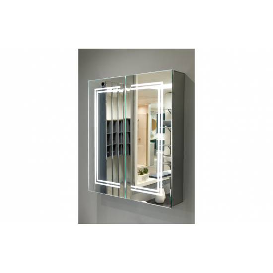 Suki 600mm 2 Door Front-Lit LED Mirror Cabinet