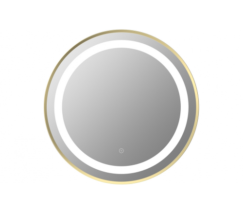 BTL Bathroom Mirrors DIMR0032 Halo 600mm Round Front-Lit LED Mirror - Brushed Brass