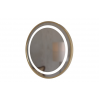 Halo 600mm Round Front-Lit LED Mirror - Brushed Brass