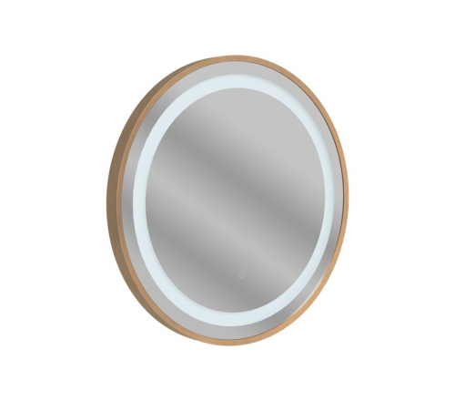 BTL Bathroom Mirrors DIMR0064 Halo 600mm Round Front-Lit LED Mirror - Brushed Bronze