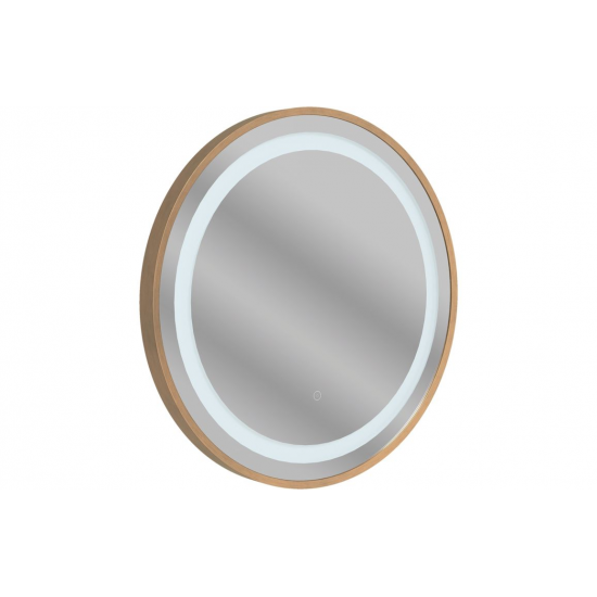 BTL Bathroom Mirrors DIMR0032 Halo 600mm Round Front-Lit LED Mirror - Brushed Bronze