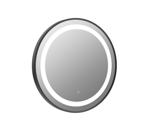 BTL Bathroom Mirrors DIMR0030 Halo 600mm Round Front-Lit LED Mirror - Matt Black