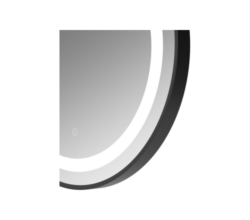 BTL Bathroom Mirrors DIMR0030 Halo 600mm Round Front-Lit LED Mirror - Matt Black