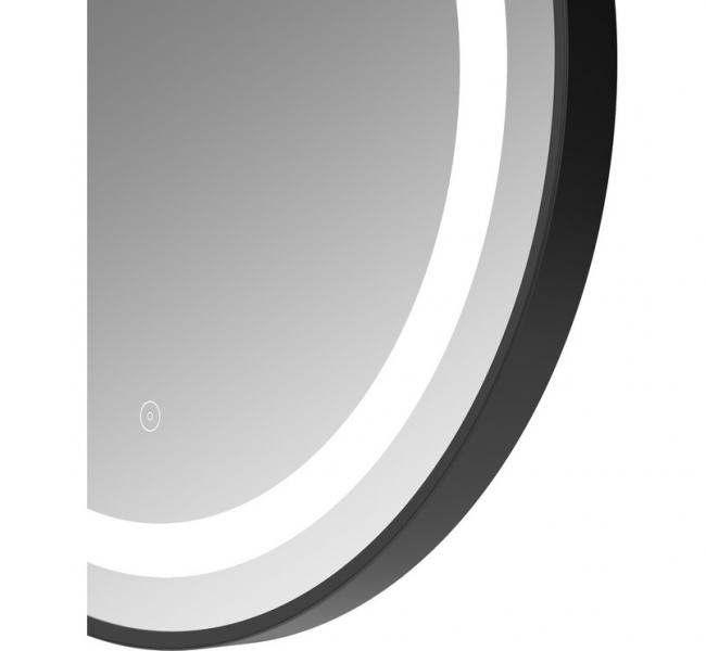 BTL Bathroom Mirrors DIMR0030 Halo 600mm Round Front-Lit LED Mirror - Matt Black