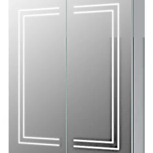 Suki 600mm 2 Door Front-Lit LED Mirror Cabinet