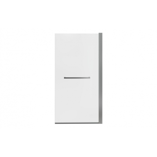 800x1500mm Single Straight Bath Screen w/Rail (6mm) - Chrome