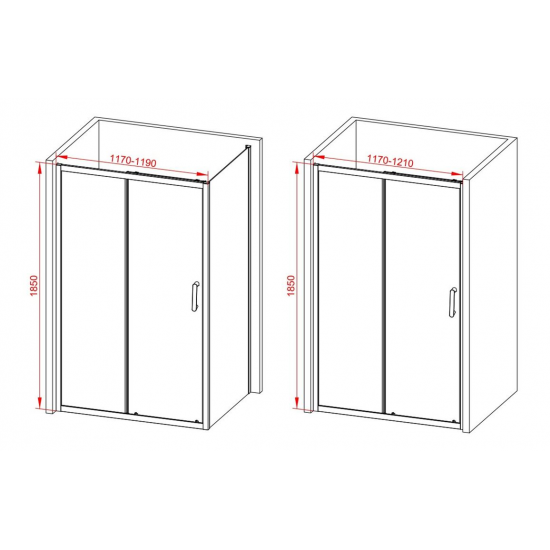 Classix 1200mm Sliding Door - Brushed Brass