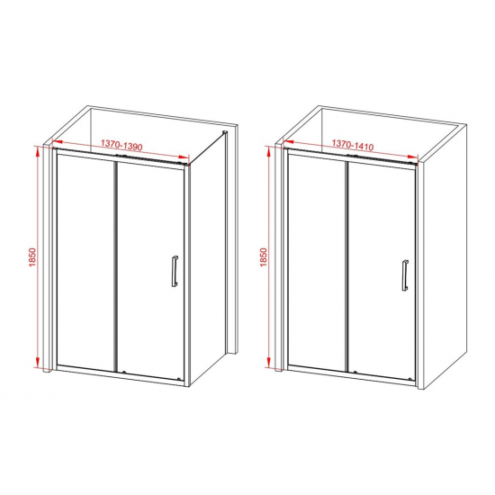 Classix 1400mm Sliding Door - Matt Black Classix 1400mm Sliding Door - Matt Black