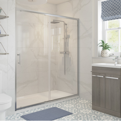 Classix 1500mm Sliding Door - Chrome