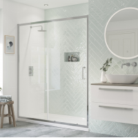 Flex 1200mm Sliding Door - Chrome