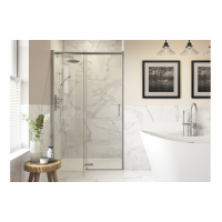 Iconix 1500mm Semi-Framed Sliding Door - Chrome