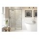 Iconix 1500mm Semi-Framed Sliding Door - Chrome