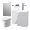 Venosa 1000mm Furniture & BTW WC Pack - Grey Gloss (RH)