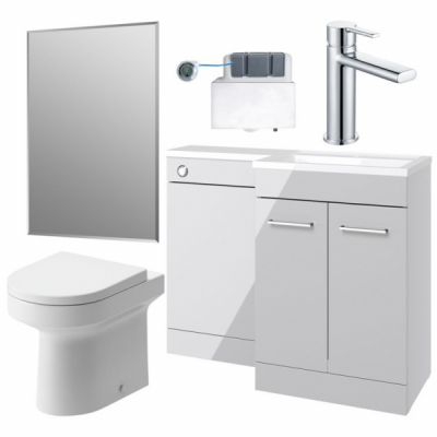 Venosa 1000mm Furniture & BTW WC Pack - Grey Gloss (RH) Venosa 1000mm Furniture & BTW WC Pack - Grey Gloss (RH)