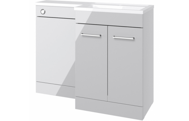 Venosa 1000mm Furniture & BTW WC Pack - Grey Gloss (RH)