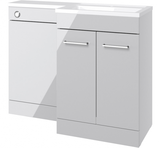 Venosa 1000mm Furniture & BTW WC Pack - Grey Gloss (RH)