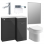 Venosa 900mm Furniture & BTW WC Pack - Anthracite Gloss (RH)