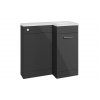 Venosa 900mm Furniture & BTW WC Pack - Anthracite Gloss (RH)
