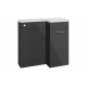 Venosa 900mm Furniture & BTW WC Pack - Anthracite Gloss (RH) Venosa 900mm Furniture & BTW WC Pack - Anthracite Gloss (RH)