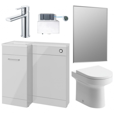 Venosa 900mm Furniture & BTW WC Pack - Grey Gloss (LH) Venosa 900mm Furniture & BTW WC Pack - Grey Gloss (LH)