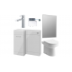 Venosa 900mm Furniture & BTW WC Pack - Grey Gloss (LH) Venosa 900mm Furniture & BTW WC Pack - Grey Gloss (LH)