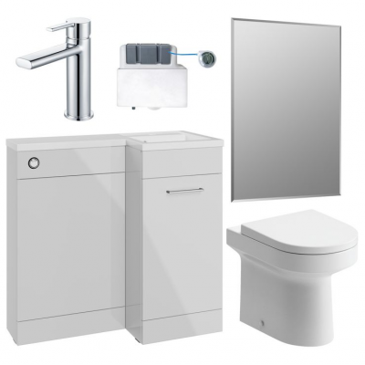 Venosa 900mm Furniture & BTW WC Pack - Grey Gloss (RH) Venosa 900mm Furniture & BTW WC Pack - Grey Gloss (RH)