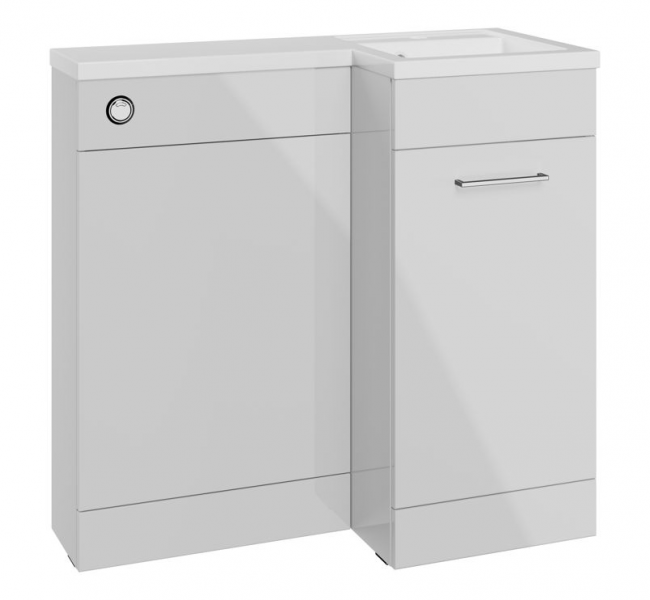 Venosa 900mm Furniture & BTW WC Pack - Grey Gloss (RH)