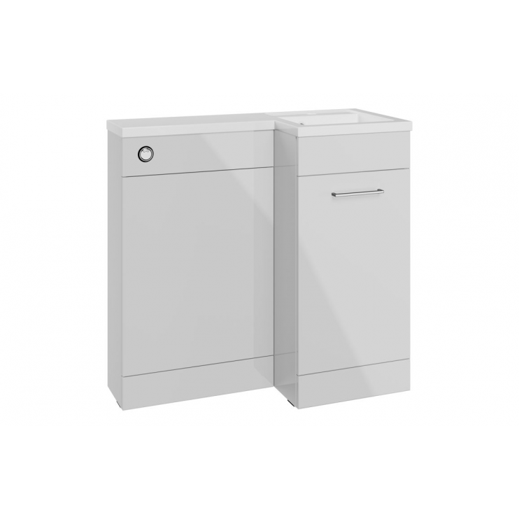 Venosa 900mm Furniture & BTW WC Pack - Grey Gloss (RH)