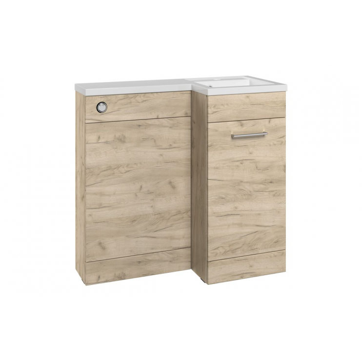 Venosa 900mm Furniture & BTW WC Pack - Oak (RH)