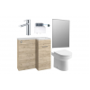 Venosa 900mm Furniture & BTW WC Pack - Oak (RH)