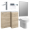 Venosa 900mm Furniture & BTW WC Pack - Oak (RH)
