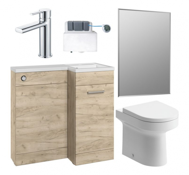Venosa 900mm Furniture & BTW WC Pack - Oak (RH) Venosa 900mm Furniture & BTW WC Pack - Oak (RH)