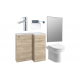Venosa 900mm Furniture & BTW WC Pack - Oak (RH) Venosa 900mm Furniture & BTW WC Pack - Oak (RH)