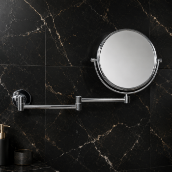 Origins Living Hutton Reversible 5x Magnifying Wall Mirror - Chrome HTN-007520-CH Bathroom Accessory