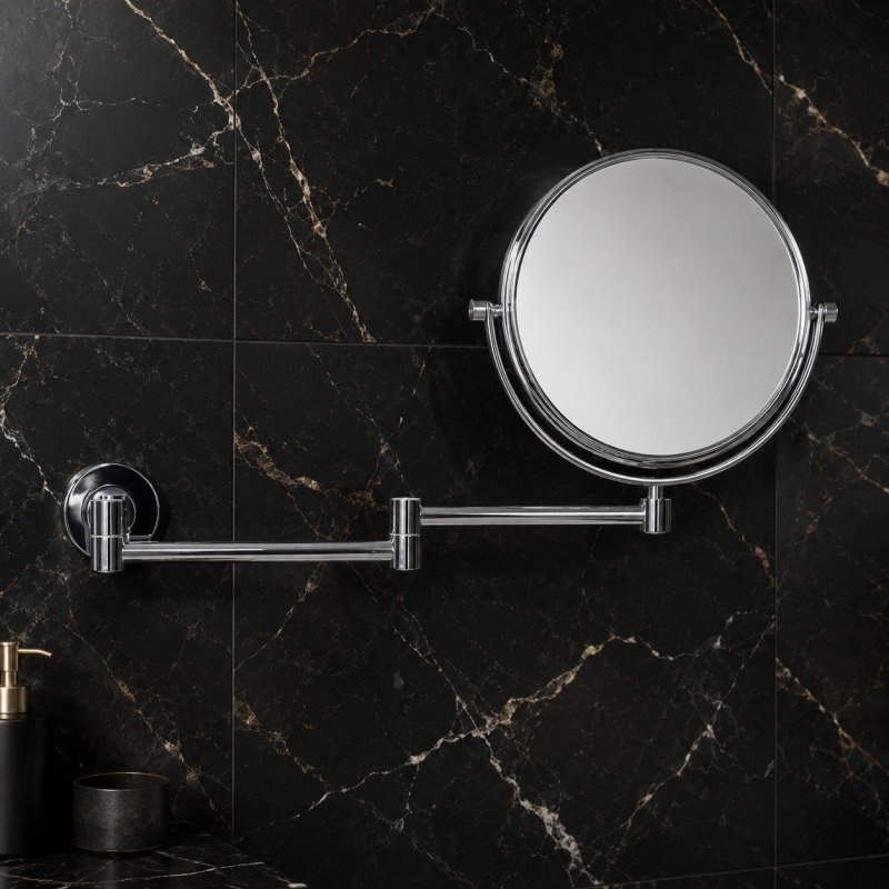 Origins Living Hutton Reversible 5x Magnifying Wall Mirror - Chrome HTN-007520-CH