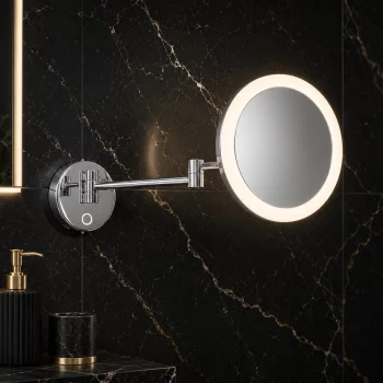 Origins Living Sloane Round LED Magnifying Mirror Chrome SLN-017302-CH Bathroom Accessory