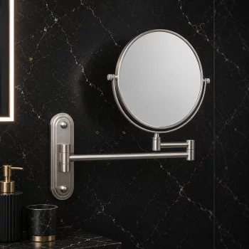 Origins Living Taylor Reversible 5x Magnifying Wall Mirror - Brushed Nickel TYL-007520-BN Bathroom Accessory