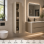 Cosmos 350mm Wall Hung 1 Door Tall Unit - Matt Latte