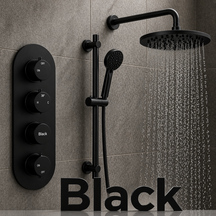 Shower Valve Mixer Packs Black