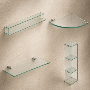 Bathroom Glass Shelving and Boxing